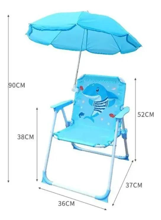 SILLA PLEGABLE PARA CAMPING INFANTIL CON SOMBRILLA PROTECTORA - 3