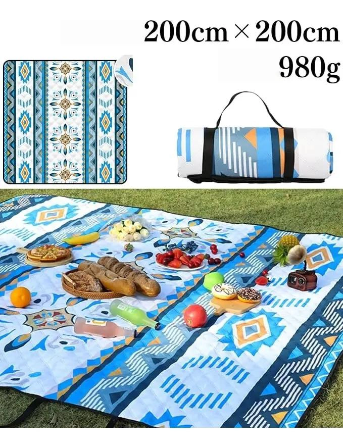 MANTA IMPERMEABLE ENROLLABLE PARA PICNIC, PLAYA Y CAMPING - 2