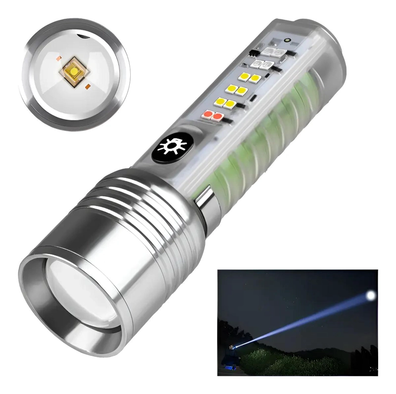 GENÉRICO LINTERNA RECARGABLE USB DE ALTA POTENCIA CON LUZ INTENSA
