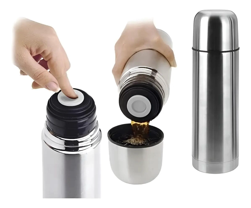 TERMO DE ACERO INOXIDABLE PARA BEBIDAS CALIENTES Y FRIAS 500ML - 2