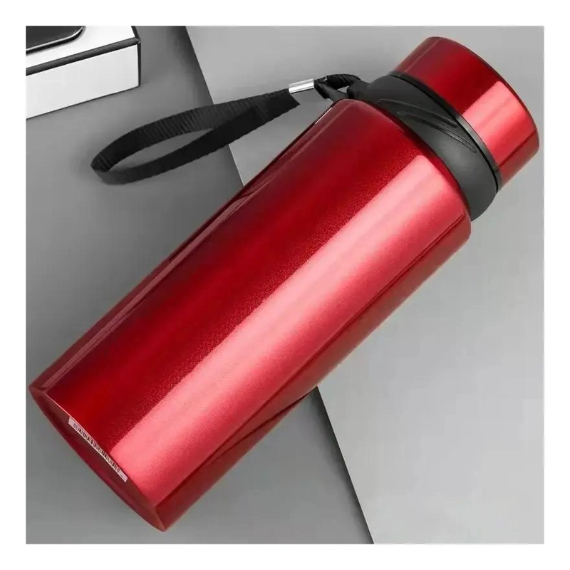 TERMO INDIVIDUAL PARA MATE Y AGUA DE ACERO INOXIDABLE CON TAPA SEGURA - 2