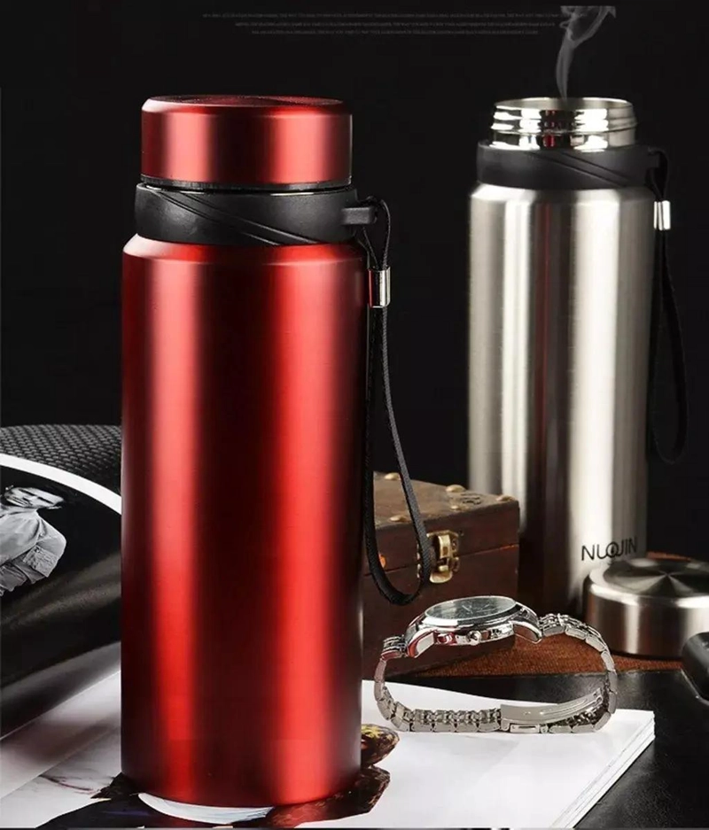 TERMO INDIVIDUAL PARA MATE Y AGUA DE ACERO INOXIDABLE CON TAPA SEGURA - 5
