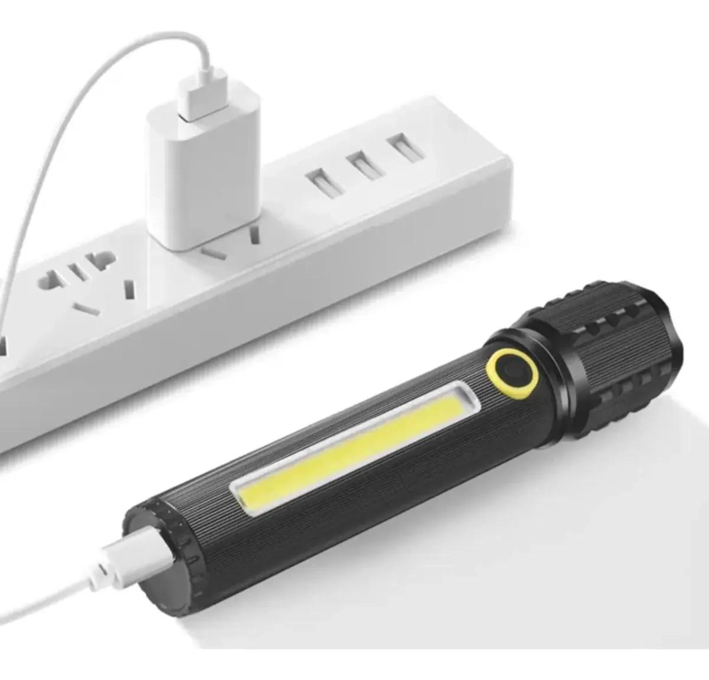 LINTERNA RECARGABLE USB PARA CAMPING Y PESCA CON ALCANCE DE 800 METROS - 4