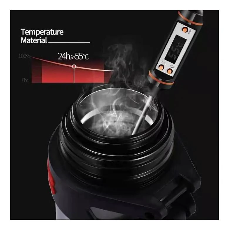 TERMO DE ACERO INOXIDABLE CON CAPACIDAD DE 2 LITROS COLOR PLATEADO - 3