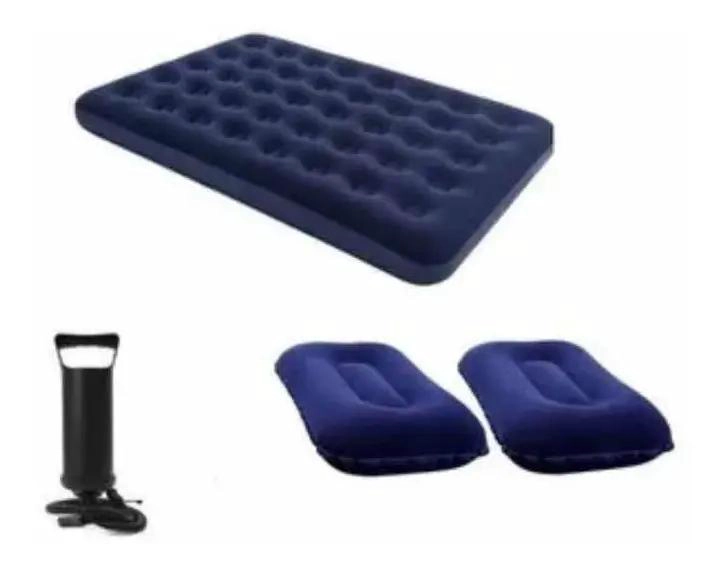 COLCHON INFLABLE PARA DOS PERSONAS CON DISEÑO COMODO Y RESISTENTE - 1