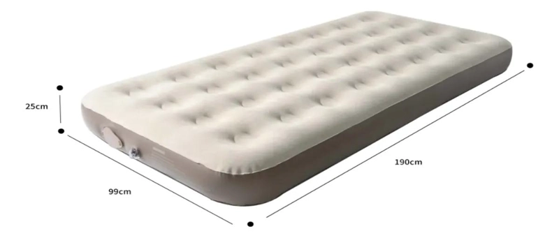 COLCHON INFLABLE ELE CTRICO PARA UNA PERSONA CON INFLADOR RECARGABLE - 2