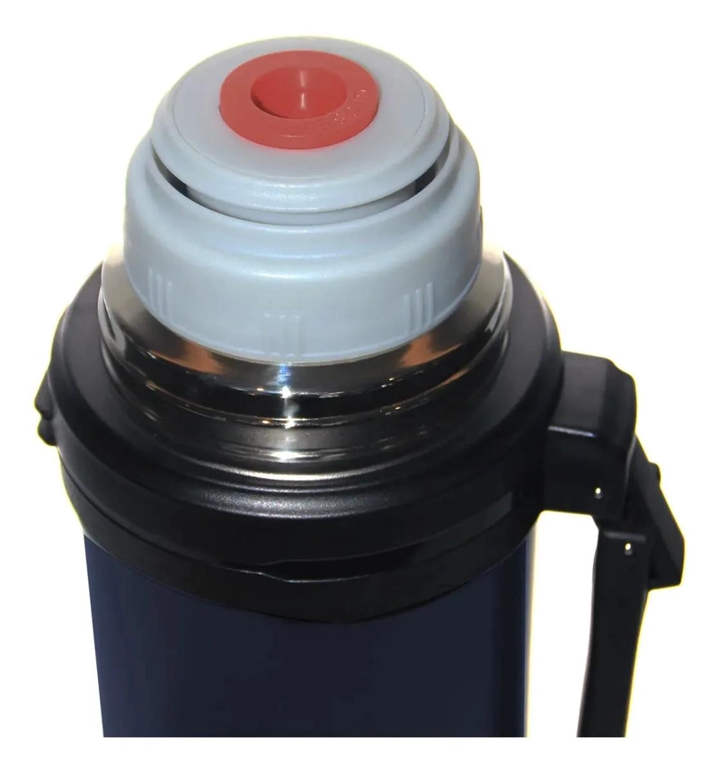 TERMO DE ACERO INOXIDABLE CON MANGO MOVIL Y TAPA STOPPER CAPACIDAD 1.8 LITROS - 3