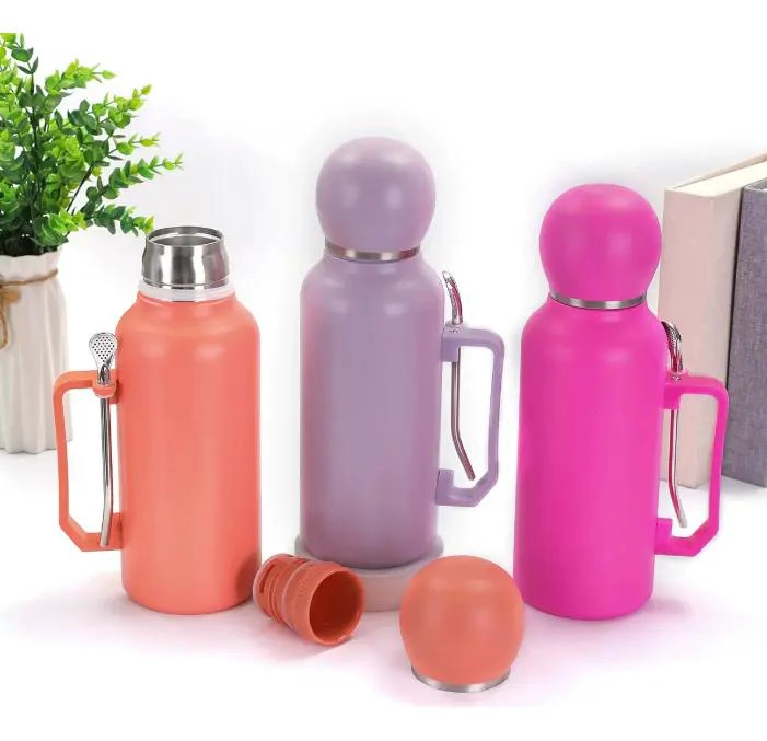TERMO TE RMICO DE ACERO INOXIDABLE PARA MATE 1.3 LITROS CON BOMBILLA - 3