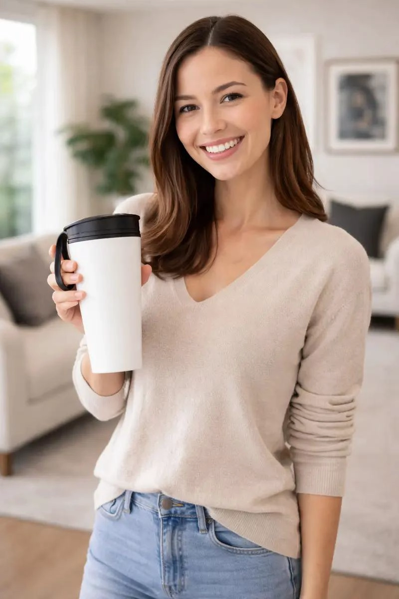 VASO TE RMICO PORTATIL ANTIDERRAMES CON CAPACIDAD DE 540 ML Y 22 CM DE ALTURA - 5