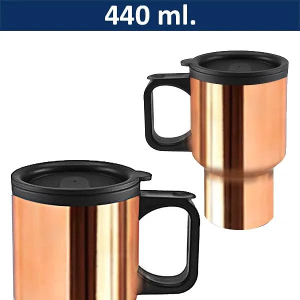 MUG TE RMICO CON RECUBRIMIENTO METALICO PARA BEBIDAS CALIENTES Y FRIAS - 2