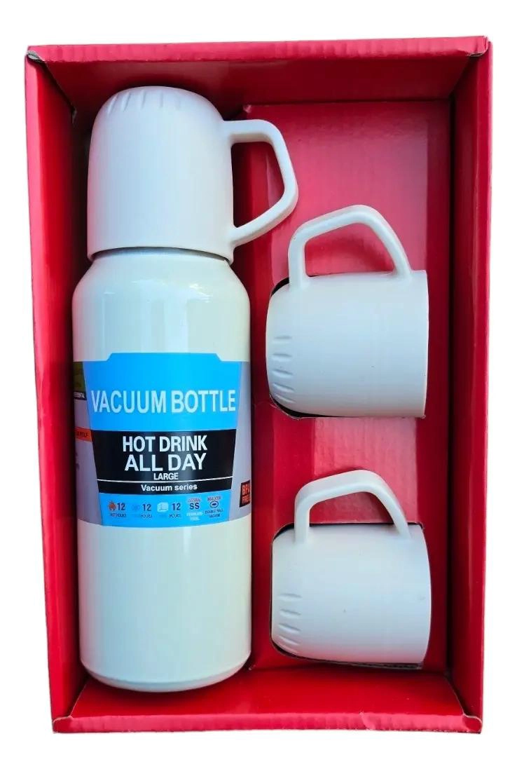 SET DE TERMO CON 3 TAZAS DE 500 ML EN COLORES VARIADOS - 2