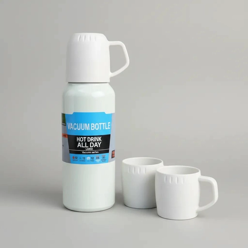 SET DE TERMO CON 3 TAZAS DE 500 ML EN COLORES VARIADOS - 5