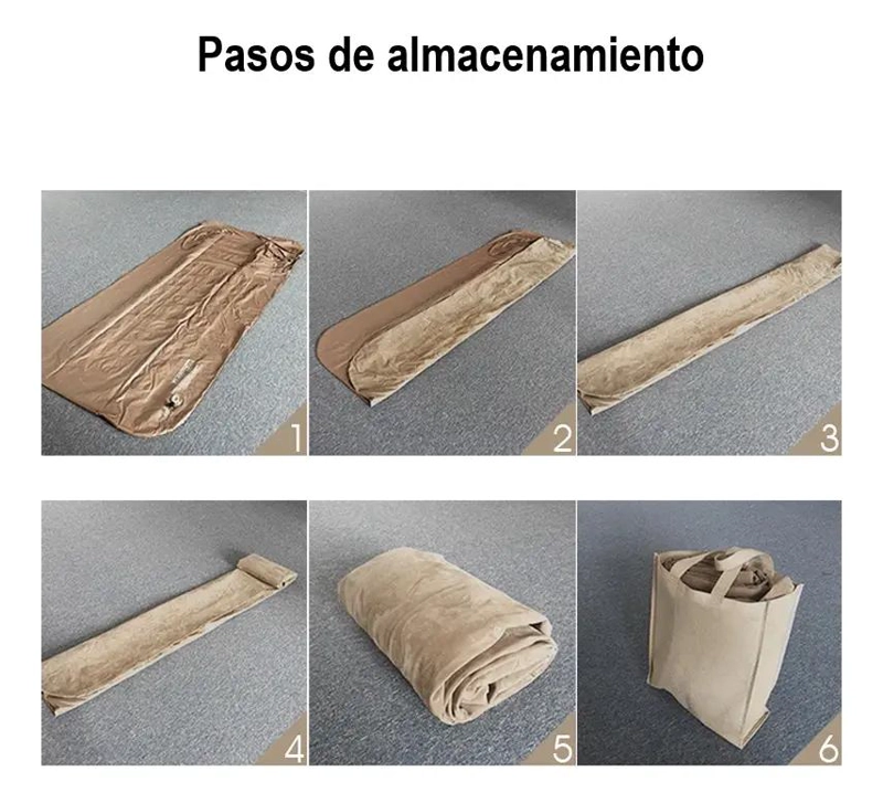 COLCHON INFLABLE AJUSTABLE PARA ACAMPAR Y USO AL AIRE LIBRE CON INFLADOR - 5