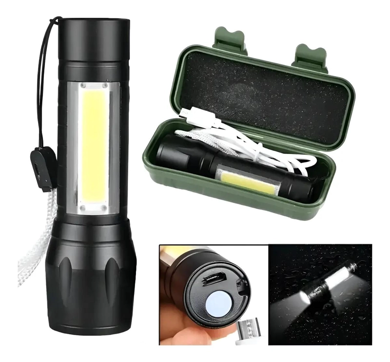 LINTERNA COMPACTA 3 EN 1 CON LUZ DE EMERGENCIA Y DISEÑO PORTATIL - 1