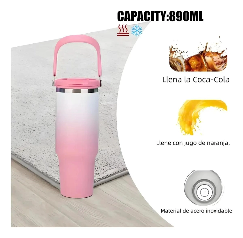 TAZA TE RMICA DE ACERO INOXIDABLE DE 900 ML PARA BEBIDAS CALIENTES - 2