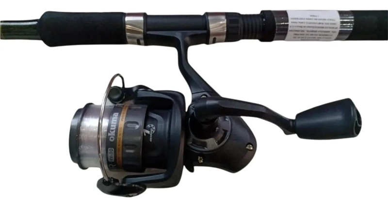 COMBO CAÑA DE PESCAR CON CARRETE Y LINEA PARA PESCA DEPORTIVA - 1