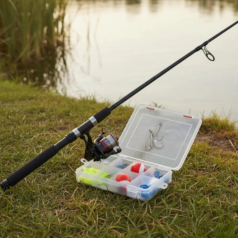 SET DE PESCA CON CAÑA TELESCOPICA Y CARRETE MOSQUERO DE 2.1 METROS - 5