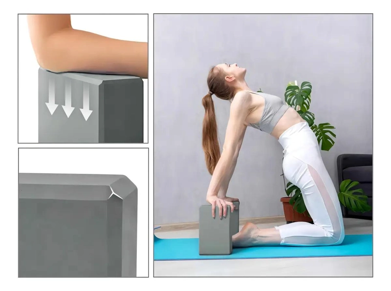 SET DE 2 LADRILLOS DE YOGA EN GOMA EVA PARA PILATES Y FITNESS - 3