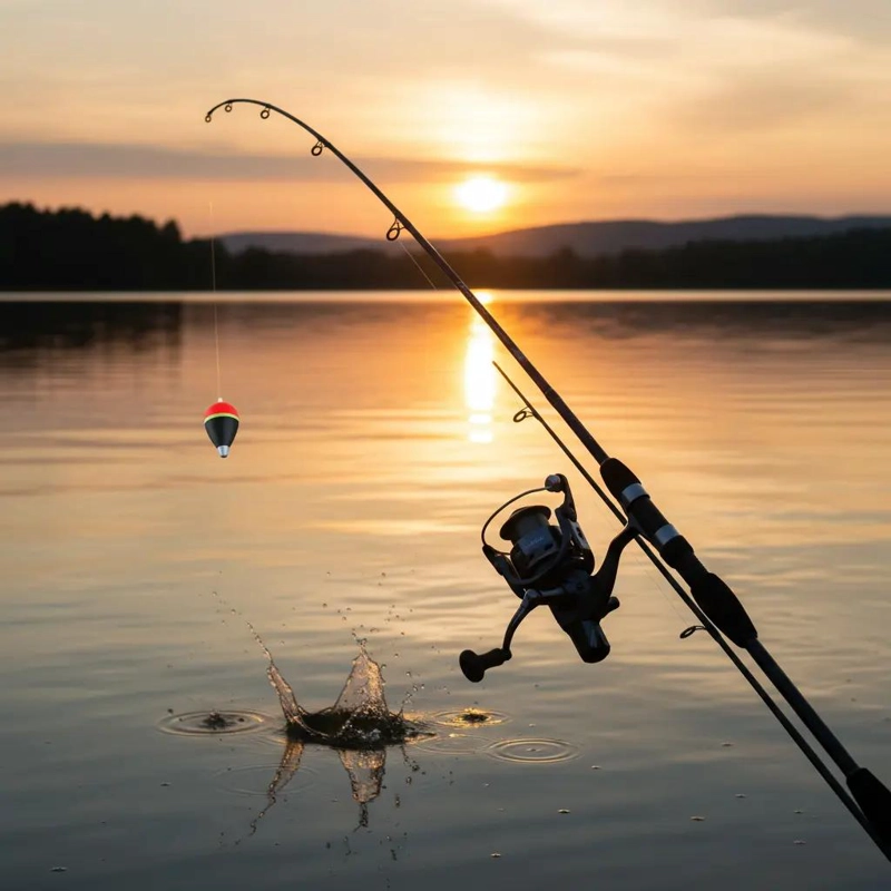 SET COMPLETO DE PESCA CON CAÑA, CARRETE Y ACCESORIOS PARA RIO Y LAGO - 1