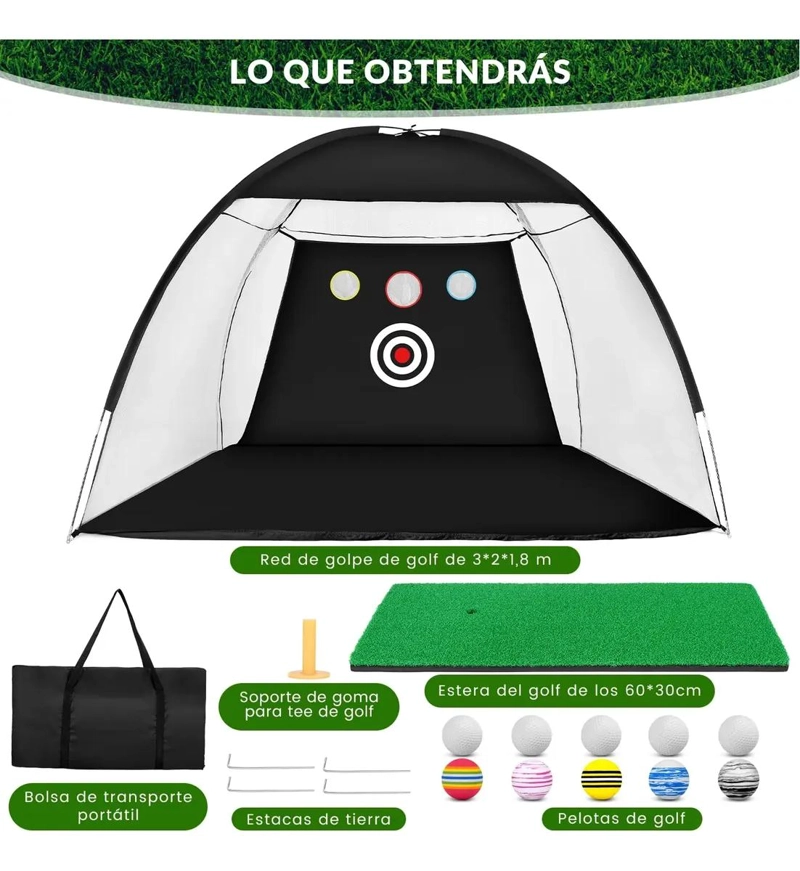 RED DE MALLA PLEGABLE PARA ENTRENAMIENTO DE GOLF EN EXTERIORES - 2