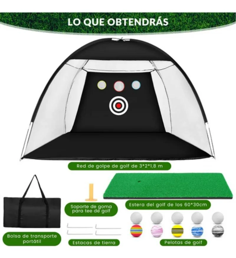 RED DE MALLA PLEGABLE PARA PRACTICA Y ENTRENAMIENTO DE GOLF - 2