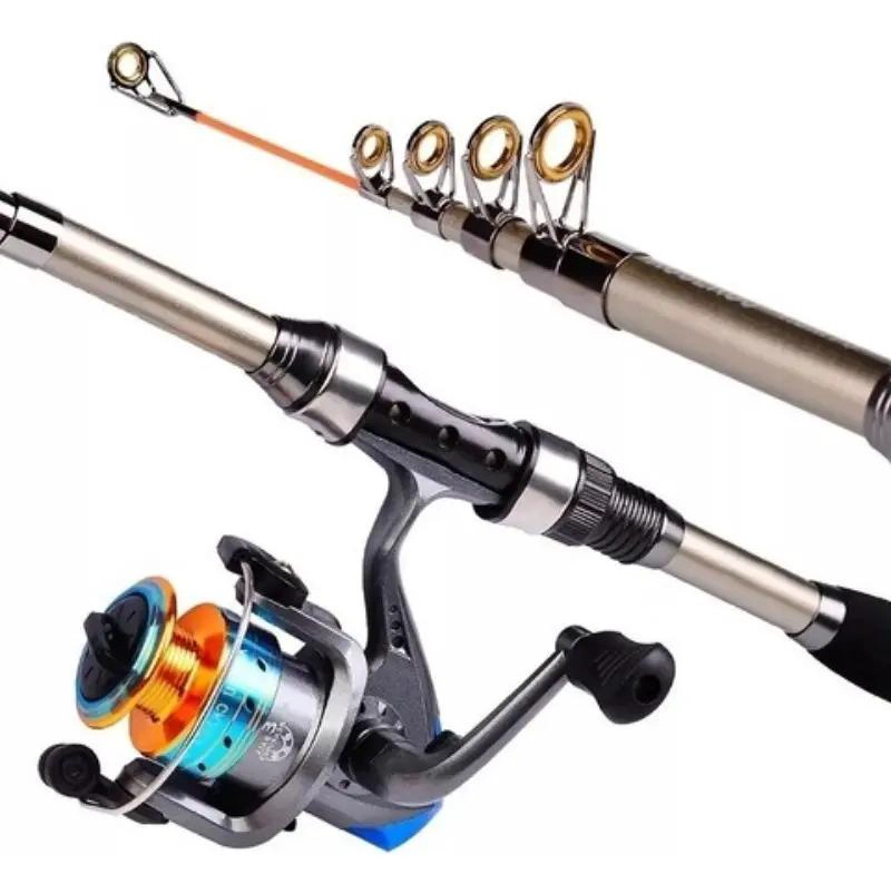 KIT COMPLETO DE PESCA CON CAÑA DE 1.8 METROS, CARRETE Y ACCESORIOS - 1