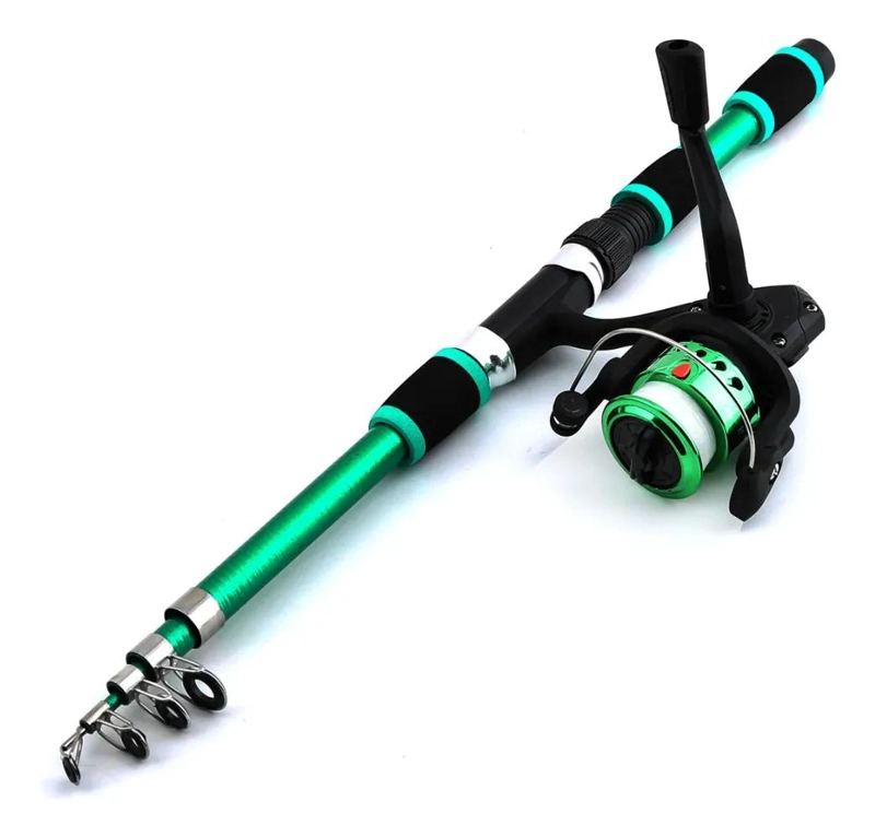 KIT COMPLETO DE PESCA CON CAÑA DE 1.8 METROS, CARRETE, SEÑUELO Y ACCESORIOS - 2