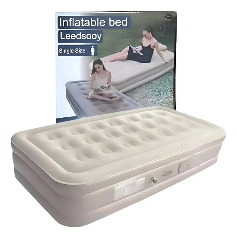 COLCHON INFLABLE INDIVIDUAL CON BOMBA ELE CTRICA INTEGRADA PARA UNA PLAZA - 1