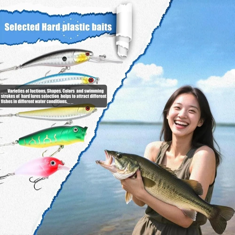 KIT COMPLETO DE PESCA CON CEBOS ARTIFICIALES Y ALICATES RESISTENTES - 2