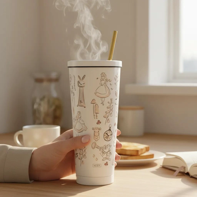 VASO TUMBLER 700ML CON DISEÑO ALICIA EN EL PAIS DE LAS MARAVILLAS - 2