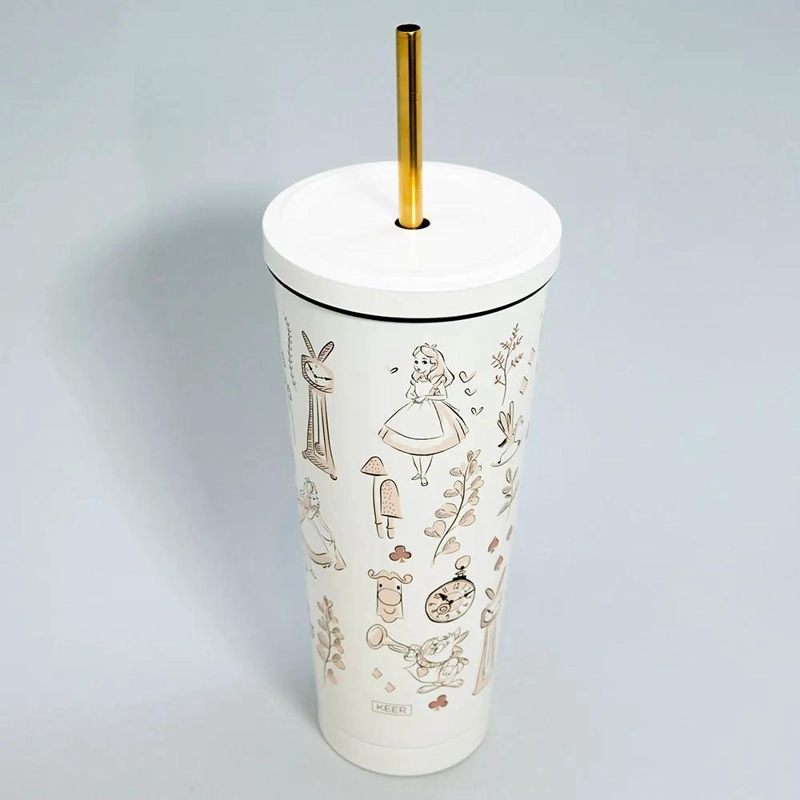 VASO TUMBLER 700ML CON DISEÑO ALICIA EN EL PAIS DE LAS MARAVILLAS - 3