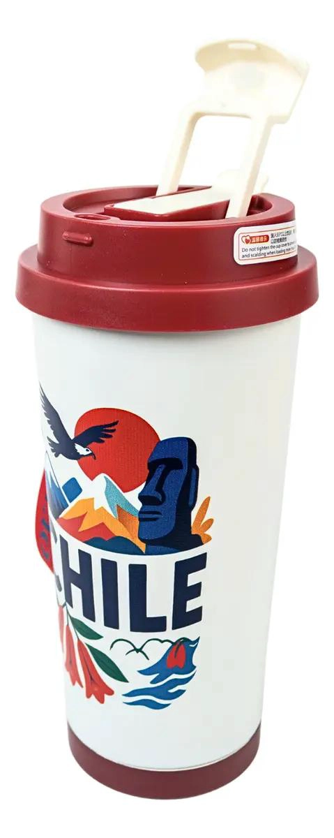 VASO TE RMICO DE ACERO INOXIDABLE CAPACIDAD 500 ML DISEÑO SOUVENIR CHILE - 3