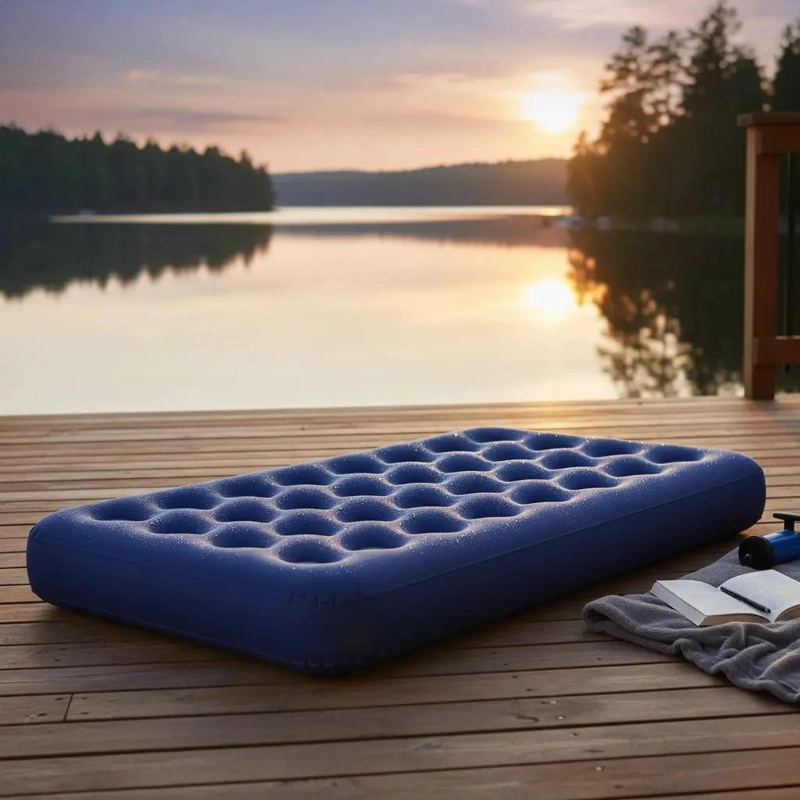 COLCHON INFLABLE PARA UNA PERSONA CON DISEÑO SAFARI Y MEDIDAS 191X75X22 CM - 1