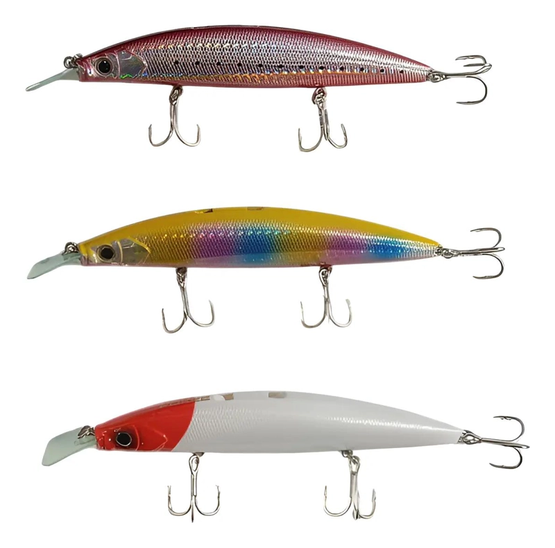 PACK DE 3 SEÑUELOS DE PESCA DE 120 MM Y 22,8 G CON TRIPLE GANCHO - 1
