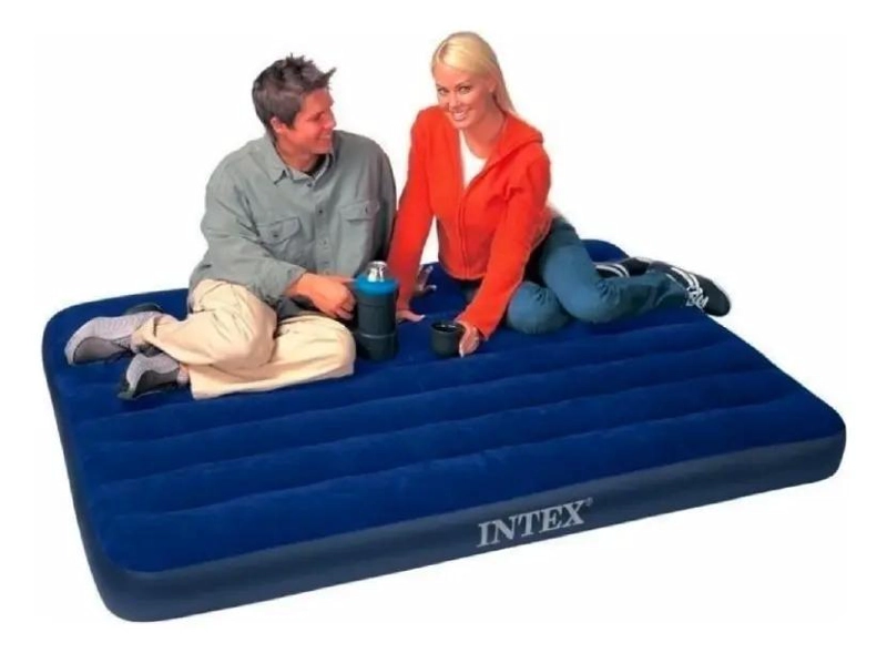 COLCHON INFLABLE PARA DOS PERSONAS 137X191X25 CM CON DISEÑO ERGONOMICO - 2