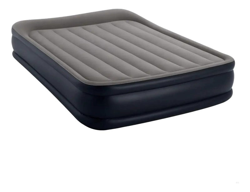 COLCHON INFLABLE DELUXE CON ALMOHADA TAMAÑO QUEEN PARA DESCANSO COMODO - 2