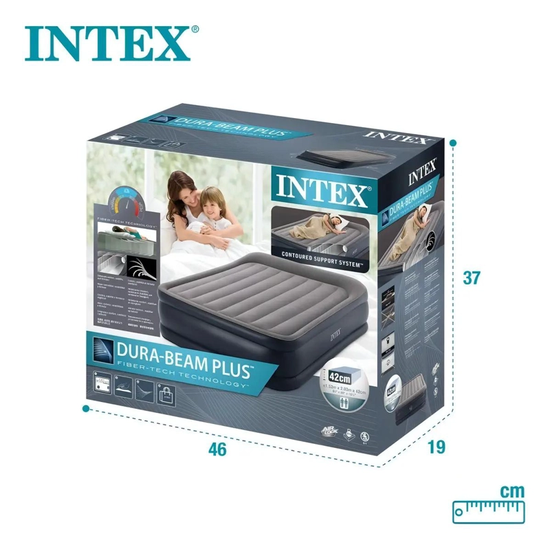 COLCHON INFLABLE DELUXE CON ALMOHADA TAMAÑO QUEEN PARA DESCANSO COMODO - 4