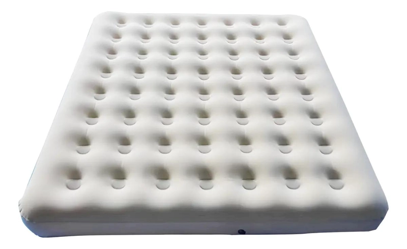 COLCHON INFLABLE INDIVIDUAL CON INFLADO MANUAL Y 32 AGUJEROS PARA MAYOR CONFORT - 1
