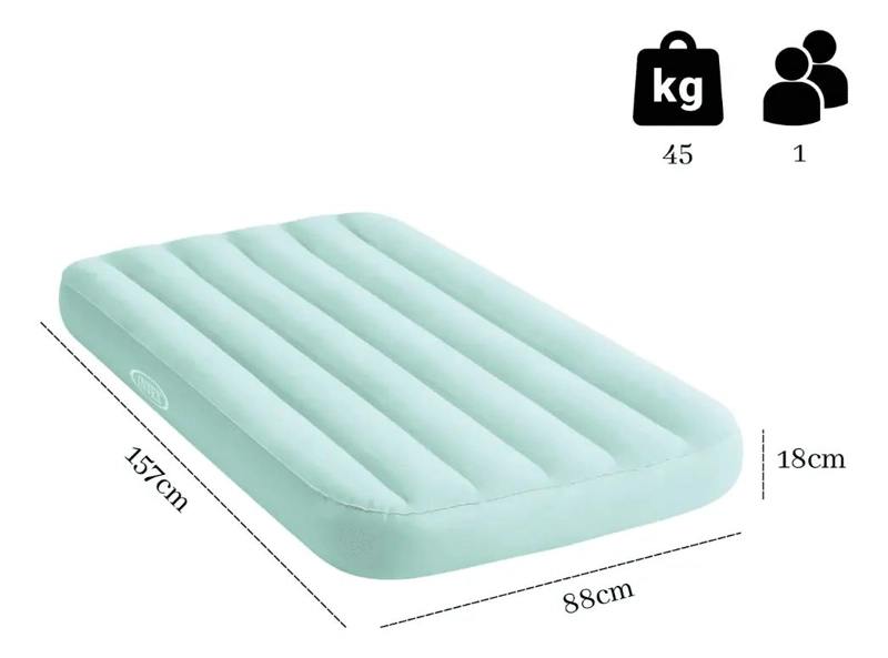 COLCHON INFLABLE PARA NIÑO 1 PLAZA 88X157X18 CM COMODO Y RESISTENTE - 2