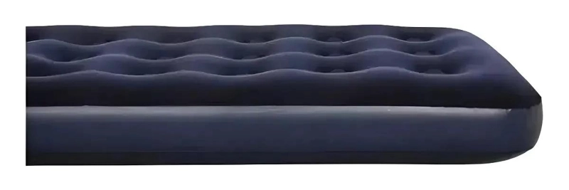 COLCHON INFLABLE ATERCIOPELADO PARA UNA PERSONA COLOR AZUL 191X76X25 CM - 3