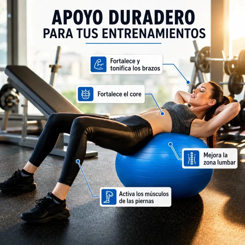 PELOTA DE EJERCICIO PARA YOGA Y PILATES DE 75 CM PARA REHABILITACION - 3