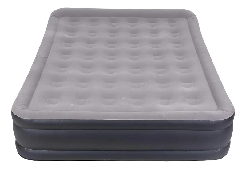 COLCHON INFLABLE ELE CTRICO DOBLE CON BOMBA INTEGRADA COLOR GRIS - 1
