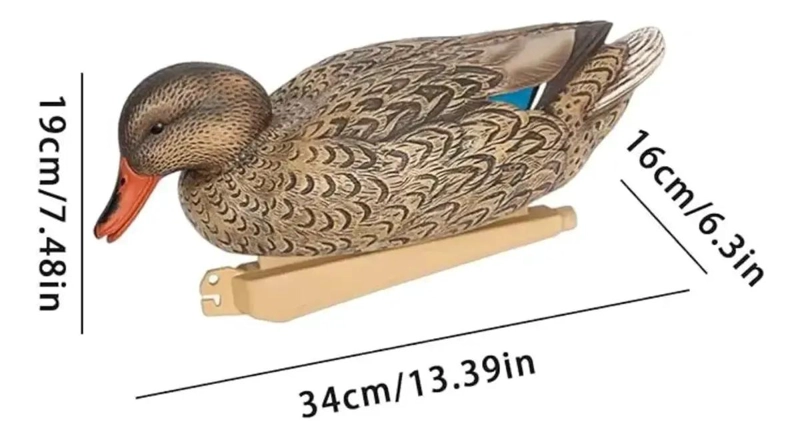 SEÑUELO FLOTANTE REALISTA EN 3D PARA PESCA DE PATO - 2