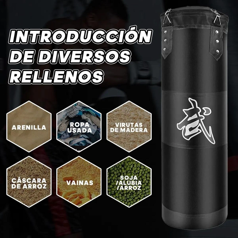 SACO DE BOXEO VACIO CON CADENAS PARA ENTRENAMIENTO PROFESIONAL - 2