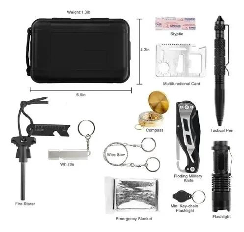 KIT DE HERRAMIENTAS MULTIFUNCIONAL PARA PESCA Y CAMPING 12 EN 1 - 2