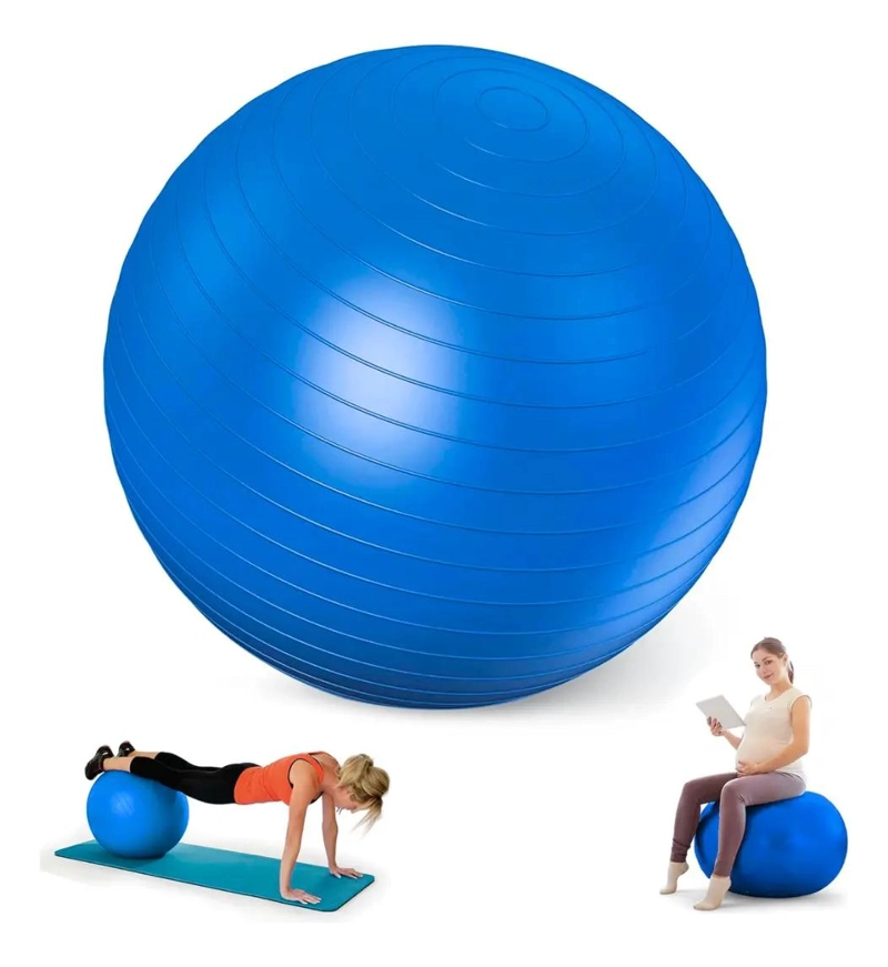 PELOTA DE YOGA DEPORTIVA DE 85 CM CON INFLADOR INCLUIDO PARA EJERCICIOS - 1