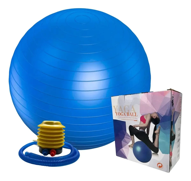 PELOTA DE YOGA DEPORTIVA DE 85 CM CON INFLADOR INCLUIDO PARA EJERCICIOS - 3