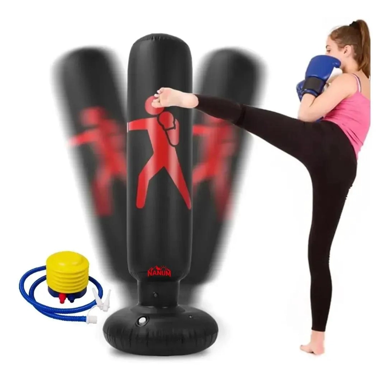 SACO DE BOXEO INFLABLE CON INFLADOR PARA ENTRENAMIENTO - 1