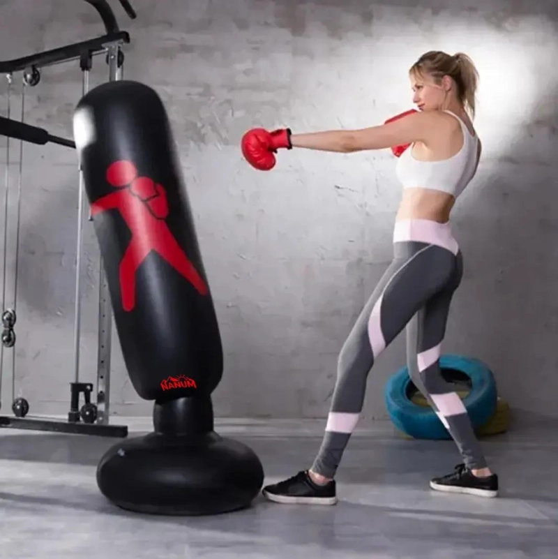 SACO DE BOXEO INFLABLE CON INFLADOR PARA ENTRENAMIENTO - 5