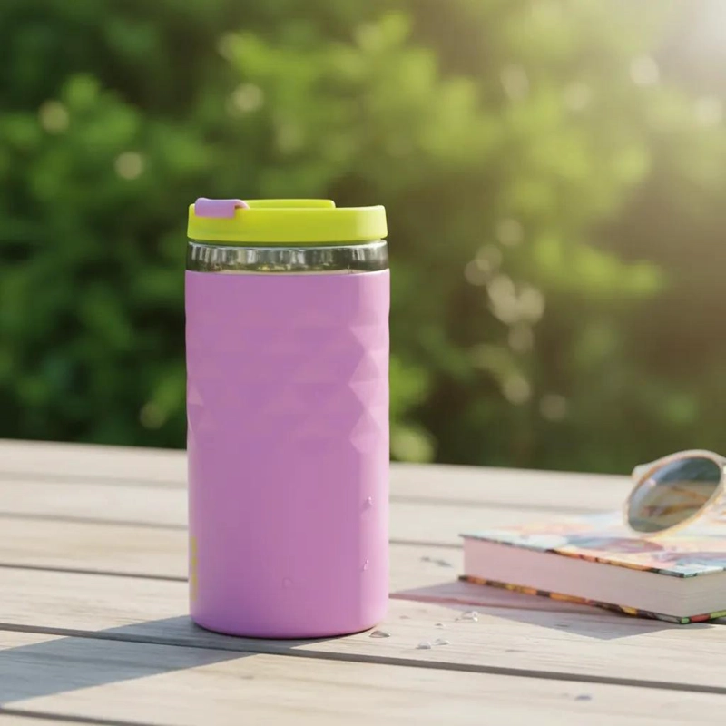 VASO METALICO DE DOBLE PARED CON CAPACIDAD DE 350 ML PARA BEBIDAS - 4